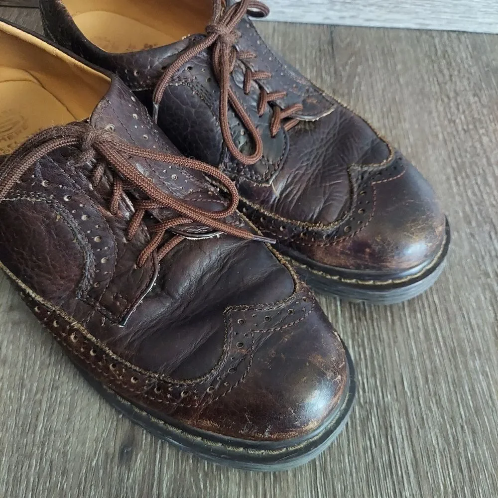 Vintage Skechers Leather Distressed Wingtip  Oxford Dress Shoes 10
